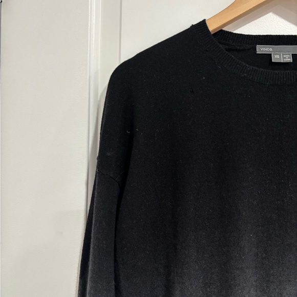 Vince Wool Cashmere Ombré Sweater | Black Gray | XS | Minor Flaw - Picture 4 of 12